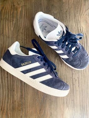 Adidas Gazelle Youth Navy Blue Suede Size 1